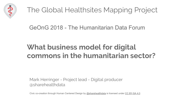 the global healthsites mapping project