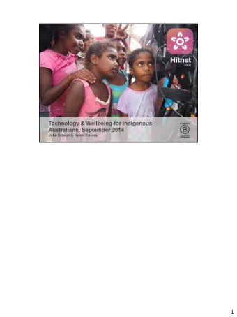 1  Suicide among Australias Indigenous population is significantly higher than the  general