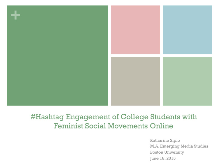 hashtag engagement of college students with feminist