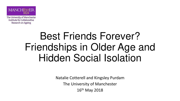 hidden social isolation