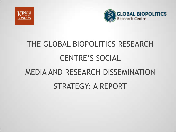 the global biopolitics research