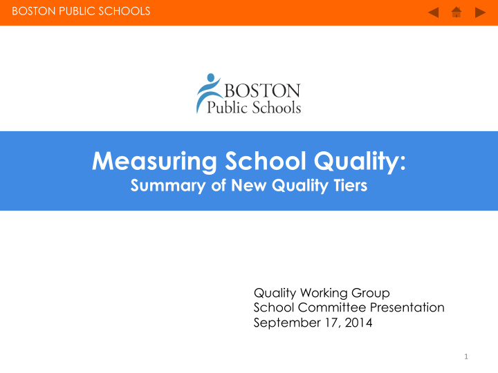 measuring school quality