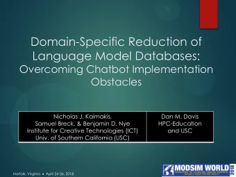 Domain-Specific Reduction of  Language Model Databases:  Overcoming Chatbot Implementation