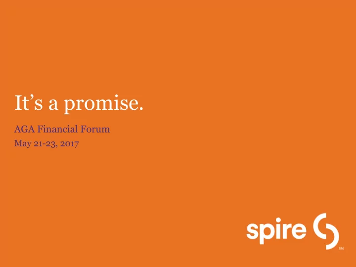 it s a promise