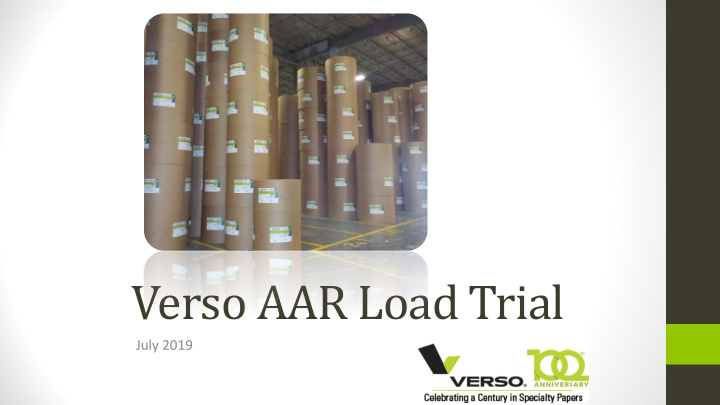 verso aar load trial