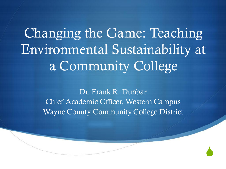changing the game teaching environmental sustainability