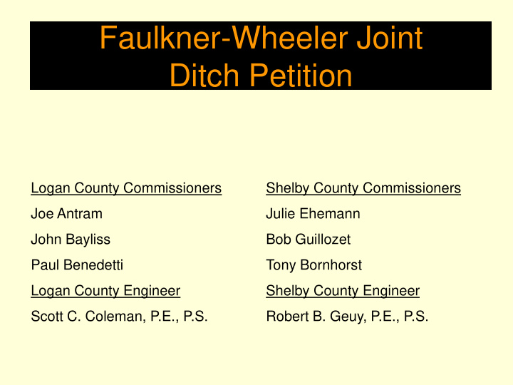 faulkner wheeler joint