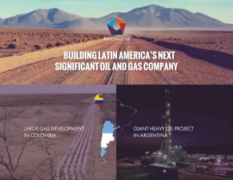 LARGE GAS DEVELOPMENT GIANT HEAVY OI L PROJECT  IN COLOMBIA IN ARGENTINA  1  DISCLAIMER  This