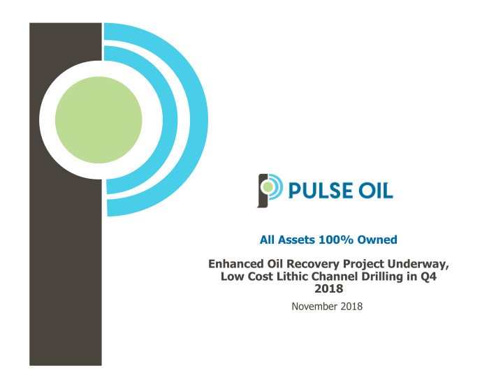 all assets 100 owned enhanced oil recovery project