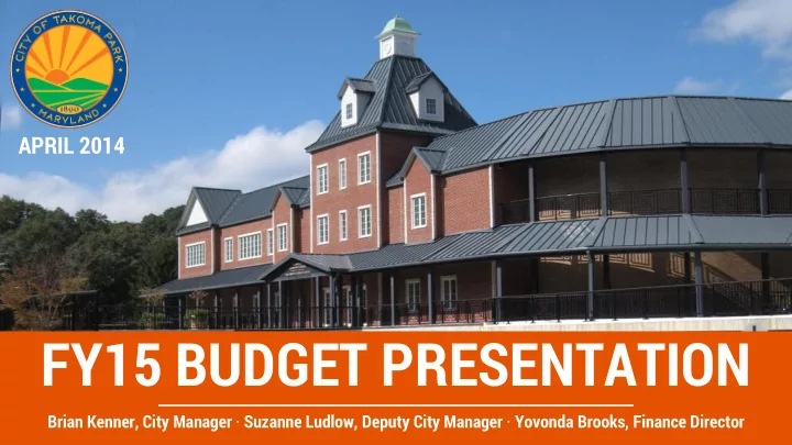 fy15 budget presentation
