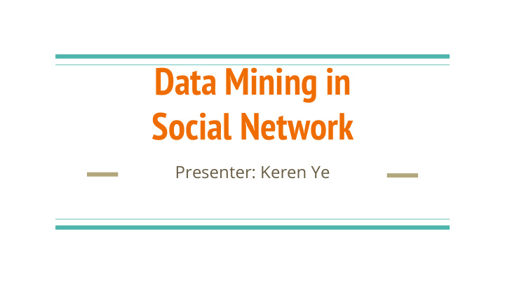 data mining in social network