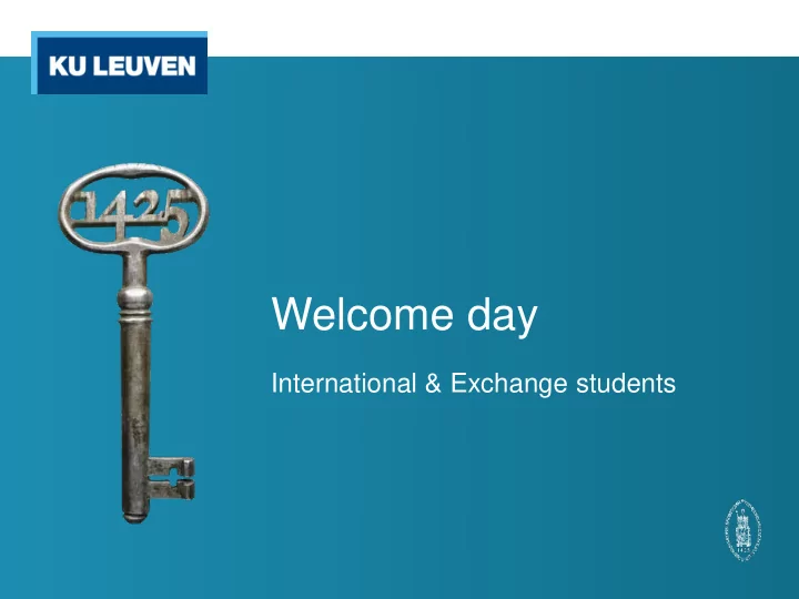 welcome day