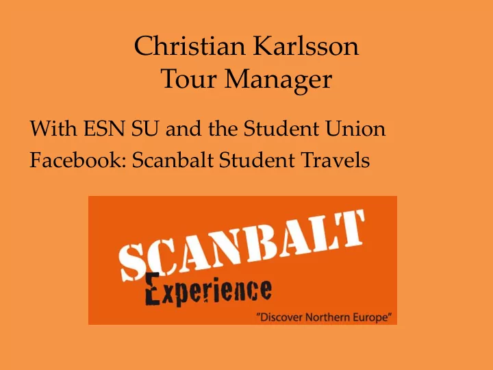 tour manager