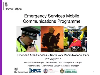 1  Emergency Services Network (ESN)  ESN will replace Airwaves critical voice services  by