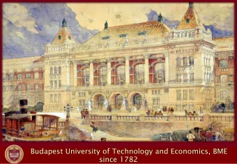 Budapest University of Technology and Economics, BME  since 1782  BUDAPEST  BME  DANUBE  2  Stu