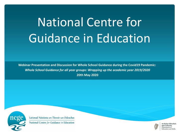 national centre for guidance in education