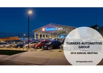 TURNERS AUTOMOTIVE  GROUP  2019 ANNUAL MEETING  18 September 2019  2  2019 ANNUAL MEETING  Board