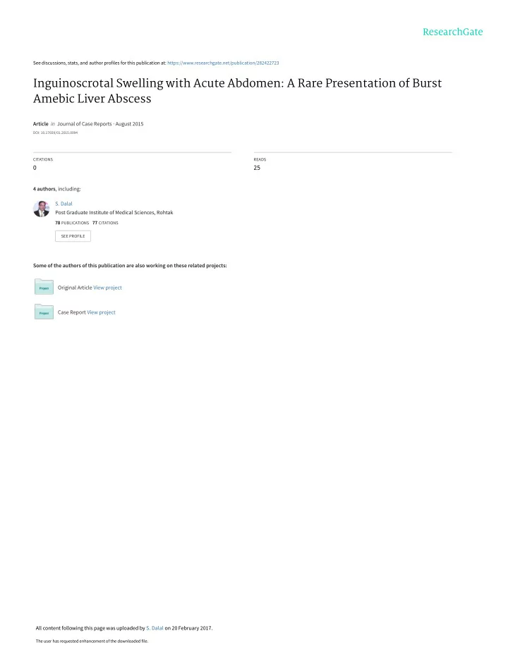 inguinoscrotal swelling with acute abdomen a rare