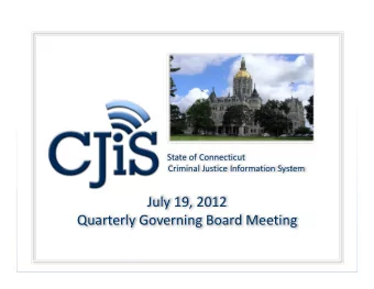 July 19, 2012 Quarterly Governing Board Meeting  Agenda   Governors Vision for Technology