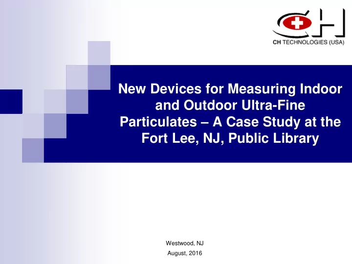 particulates a case study at the