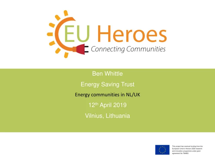 ben whittle energy saving trust