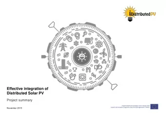 Effective integration of  Distributed Solar PV  Project summary  November 2019  The team  2  The