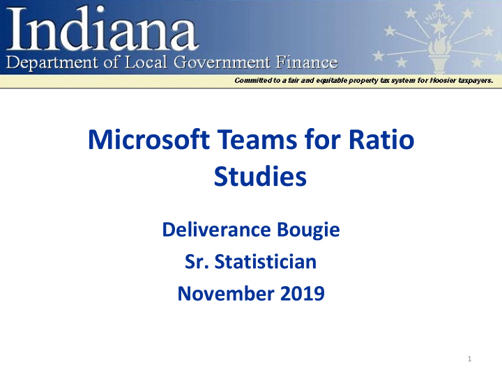 microsoft teams for ratio studies