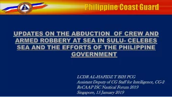 LCDR A  DR AL-HA  HAFIDZ T  Z T BIH P  H PCG  Assis  istant De  Deput  uty o  of CG St  Staf  aff f