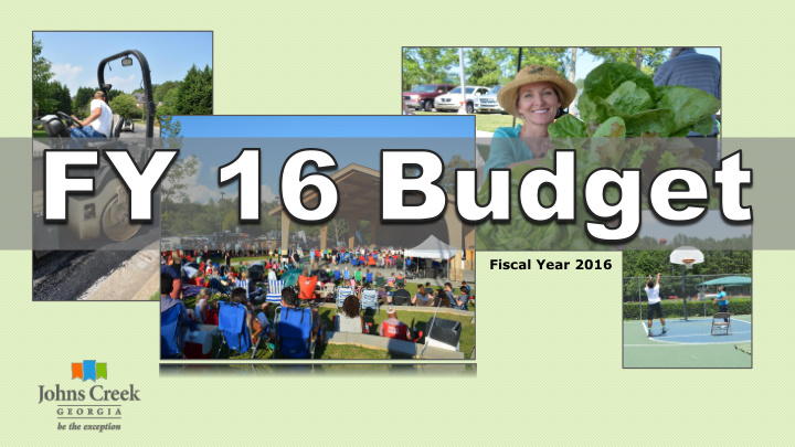fiscal year 2016 preparing the budget