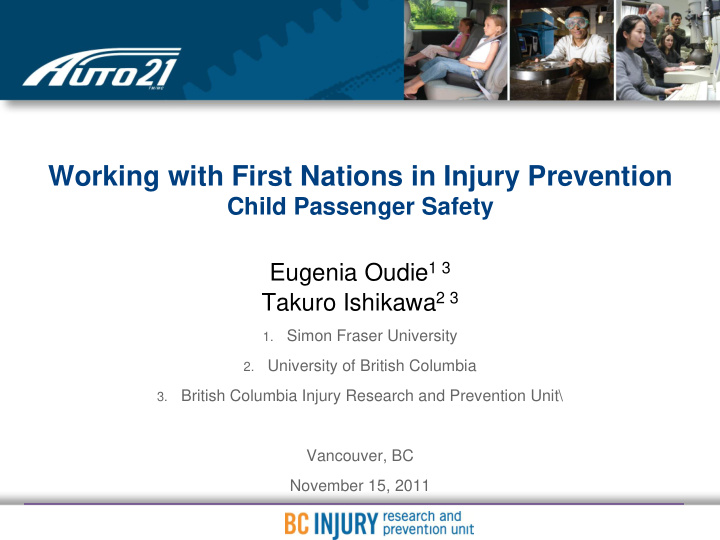 working with first nations in injury prevention
