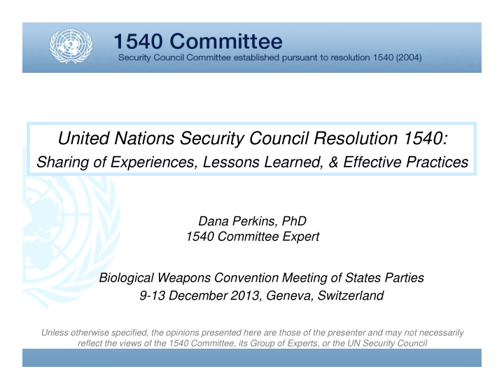 united nations security council resolution 1540