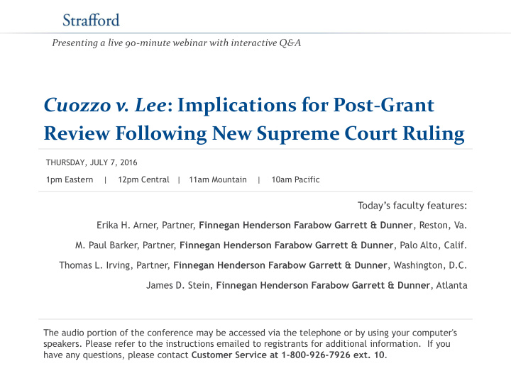 cuozzo v lee implications for post grant review following