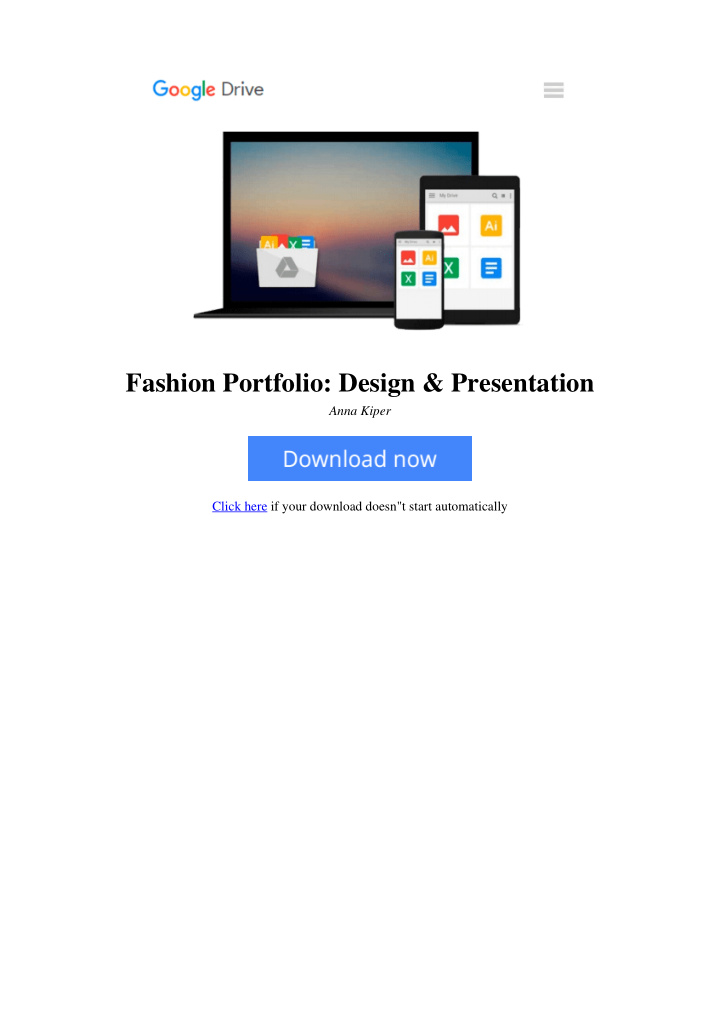 fashion portfolio design presentation