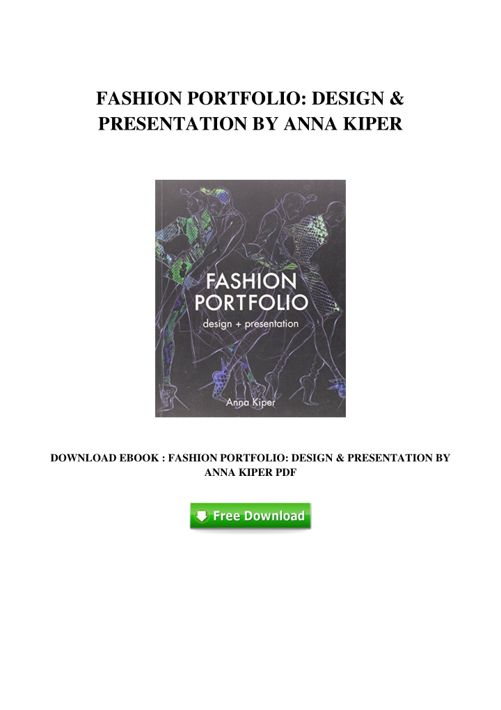 fashion portfolio design presentation by anna kiper