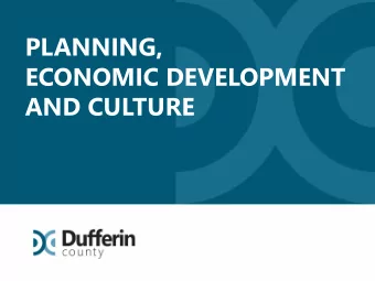 PLANNING,  ECONOMIC DEVELOPMENT  AND CULTURE  PLANNING, ECONOMIC DEVELOPMENT AND CULTURE  PRIMARY