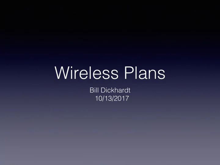 wireless plans