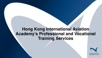 Hong Kong International Aviation  Academys Professional and Vocational  Training Services