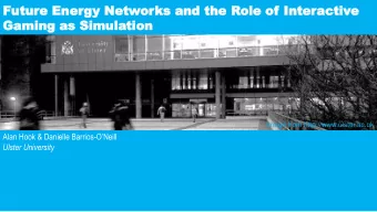 Futur  Future Ener  e Energy  y Netw  Networ  orks  ks and the R  and the Role  ole of  of Inter