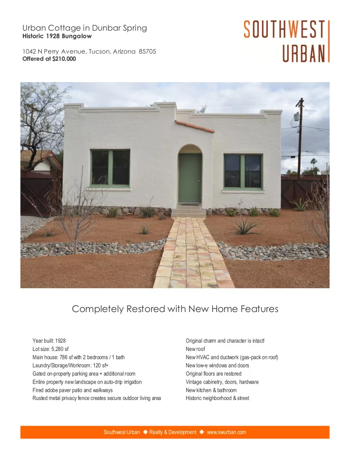 completely restored with new home features