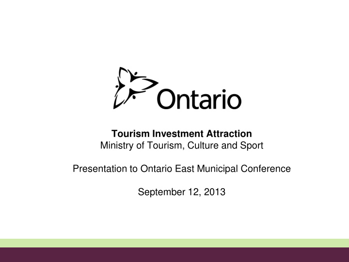presentation to ontario east municipal conference