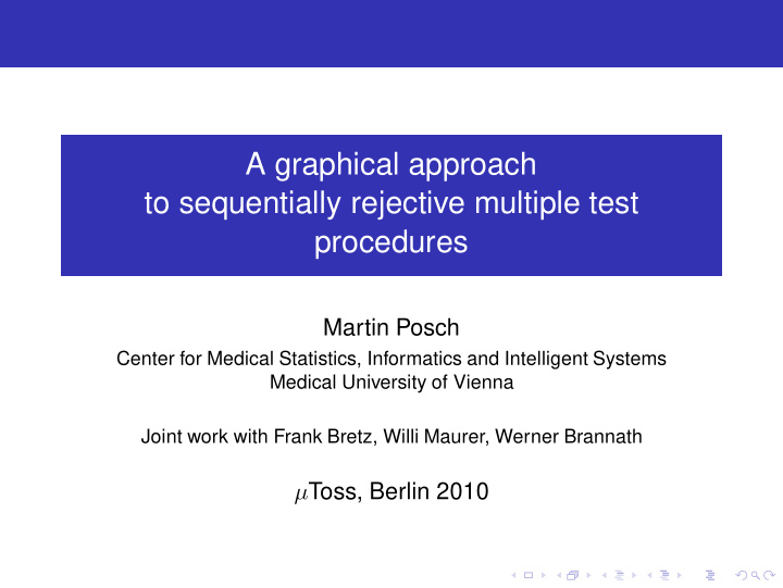 a graphical approach to sequentially rejective multiple