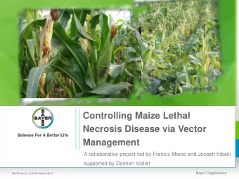 Management  A collaborative project led by Francis Miano and Joseph Kibaki  supported by Damien