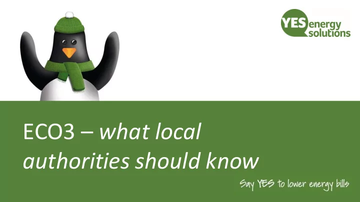 eco3 what local