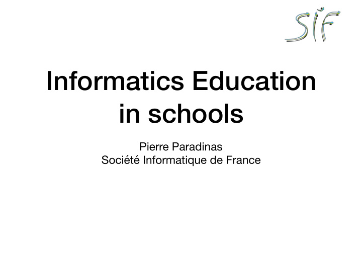 informatics education in schools