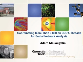 Applications of interest  Computational biology  Social network analysis  Urban