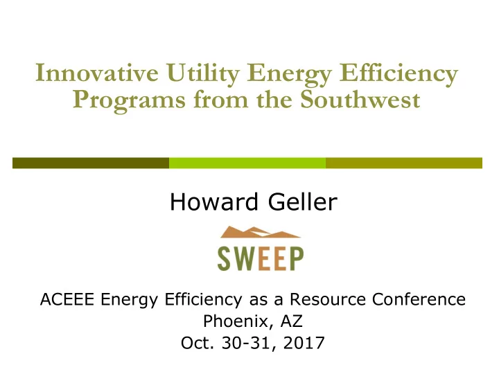 programs from the southwest