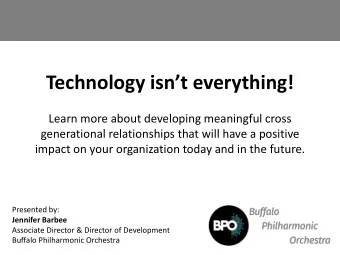 Technology isnt everything!  Learn more about developing meaningful cross  generational