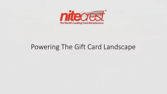 Powering The Gift Card Landscape  Spotlight Agenda  Our history  Award winning online technology