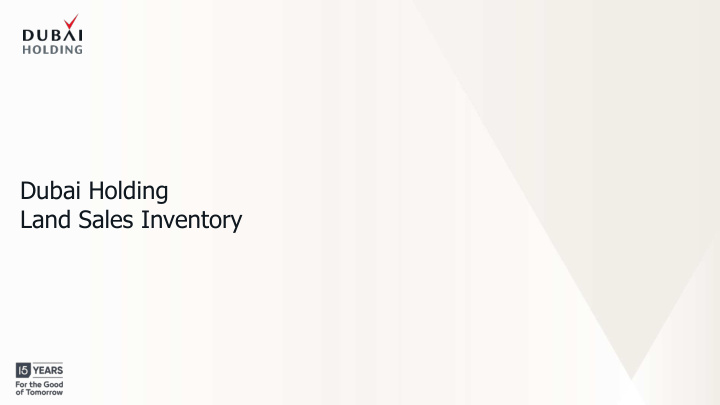 land sales inventory agenda