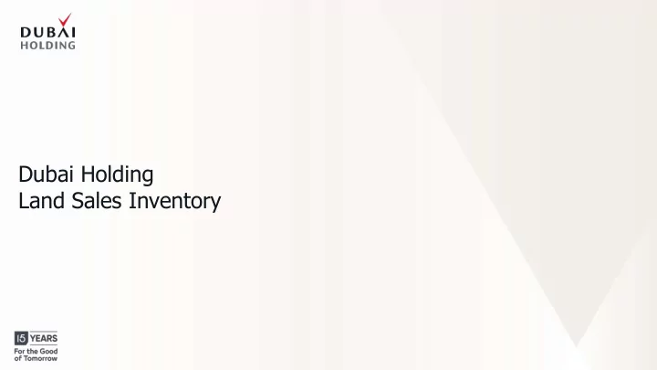 land sales inventory agenda